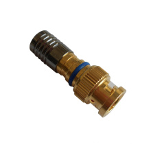 Conector masculino de BNC à prova de água para o ouro do cabo RG59